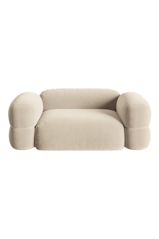 Canapé Lony - Beige clair - 2 places - Toucher velours