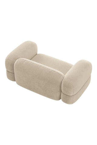Canapé Lony - Beige clair - 2 places - Toucher velours