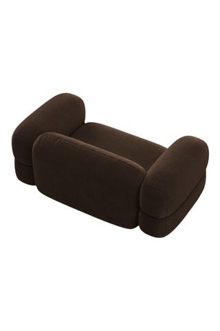Canapé Lony - Marron foncé - 2 places - Toucher velours
