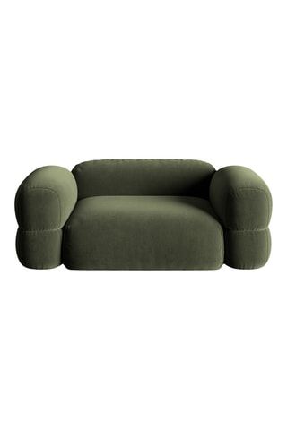 Canapé Lony - Vert foncé - 2 places - Toucher velours