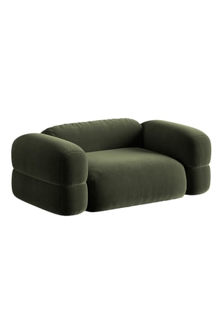 Canapé Lony - Vert foncé - 2 places - Toucher velours