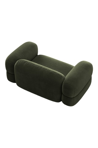 Canapé Lony - Vert foncé - 2 places - Toucher velours