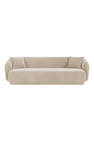 Canapé Jane - Beige - 3 places - En tissus velours