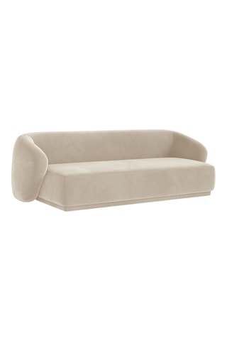 Canapé Jane - Beige - 3 places - En tissus velours