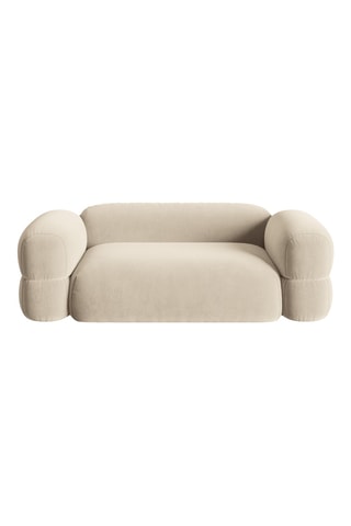 Canapé Lony - Beige clair - 3 places - Toucher velours