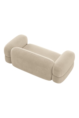 Canapé Lony - Beige clair - 3 places - Toucher velours