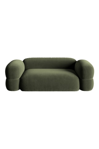 Canapé Lony - Vert foncé - 3 places - Toucher velours