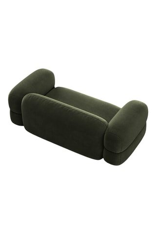 Canapé Lony - Vert foncé - 3 places - Toucher velours