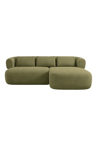 Canapé d’angle droit Estro - Kaki - 3 places - En polyester recyclé