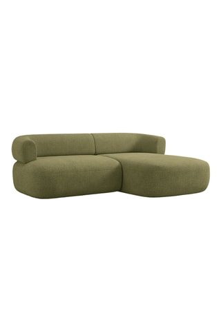 Canapé d’angle droit Estro - Kaki - 3 places - En polyester recyclé