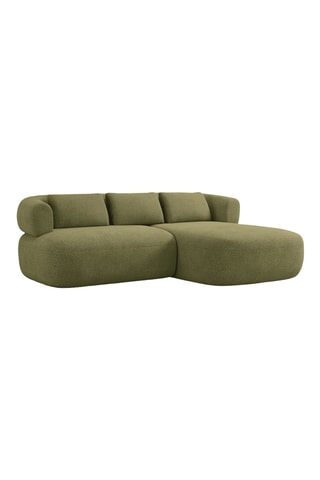 Canapé d’angle droit Estro - Kaki - 3 places - En polyester recyclé