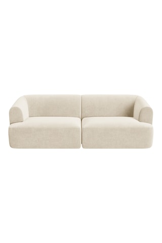 Canapé modulaire Talia - Beige - 3 places - En tissu velours
