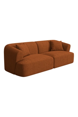 Canapé modulaire Talia - Rouge brique - 3 places - En tissu chenille