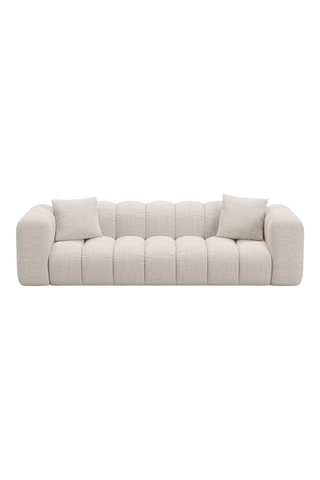 Canapé convertible Arden - Beige - 3 places - En tissu chenille