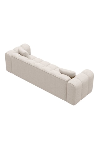 Canapé convertible Arden - Beige - 3 places - En tissu chenille