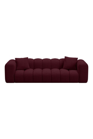 Canapé convertible Arden - Bordeaux - 3 places - En tissu chenille