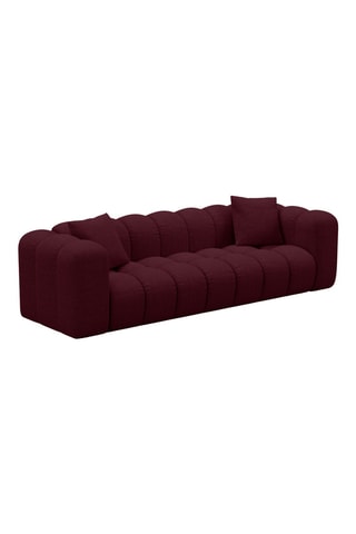Canapé convertible Arden - Bordeaux - 3 places - En tissu chenille