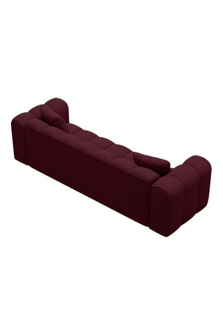 Canapé convertible Arden - Bordeaux - 3 places - En tissu chenille
