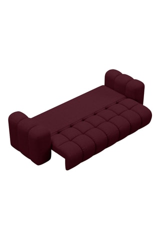 Canapé convertible Arden - Bordeaux - 3 places - En tissu chenille