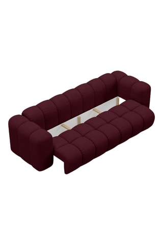 Canapé convertible Arden - Bordeaux - 3 places - En tissu chenille