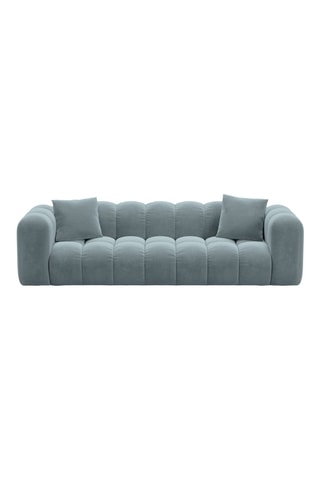 Canapé convertible Arden - Bleu clair - 3 places - Tissu velours