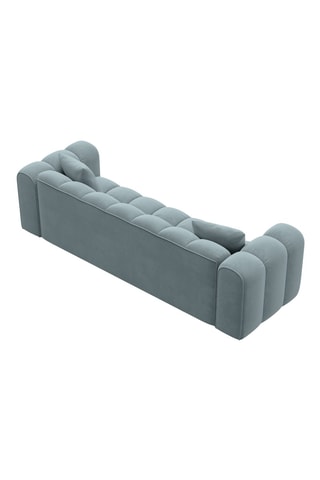 Canapé convertible Arden - Bleu clair - 3 places - Tissu velours