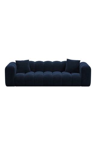Canapé convertible Arden - Bleu roi - 3 places - Tissu velours