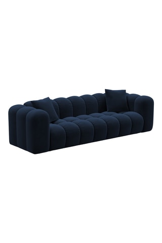 Canapé convertible Arden - Bleu roi - 3 places - Tissu velours