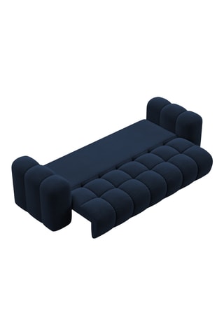 Canapé convertible Arden - Bleu roi - 3 places - Tissu velours