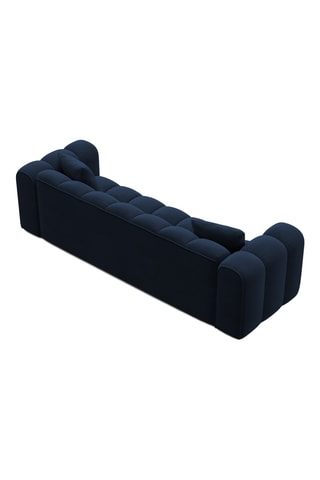 Canapé convertible Arden - Bleu roi - 3 places - Tissu velours