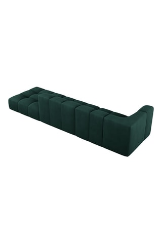 Canapé modulable droit Adams - Vert bouteille - 4 places - En tissu chenille