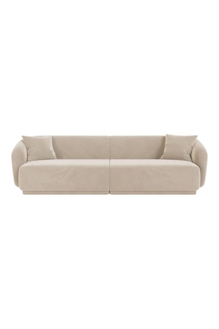 Canapé Jane - Beige - 4 places - En tissus velours