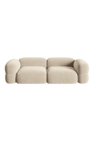 Canapé modulaire Lony - Beige clair - 4 places - Toucher velours