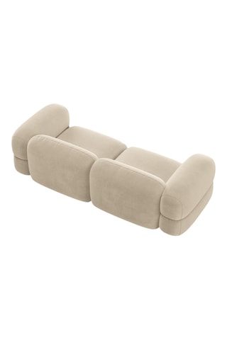 Canapé modulaire Lony - Beige clair - 4 places - Toucher velours