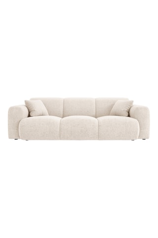Canapé Theo - Beige clair - 3 places - En tissu chenille
