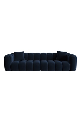 Canapé modulaire Arden - Bleu roi - 4 places - Tissu velours