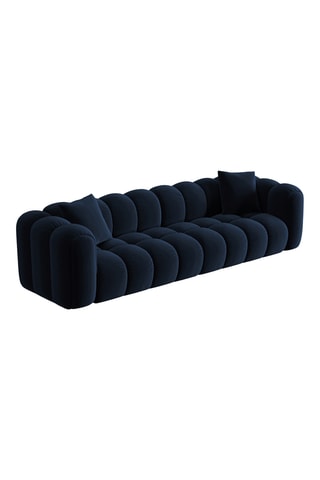 Canapé modulaire Arden - Bleu roi - 4 places - Tissu velours