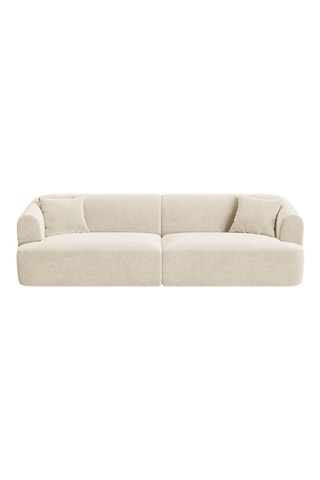 Canapé modulaire Talia - Beige clair - 4 places - En tissu velours