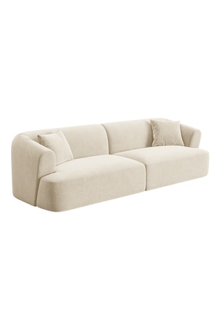 Canapé modulaire Talia - Beige clair - 4 places - En tissu velours
