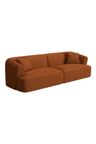 Canapé modulaire Talia - Rouge brique - 4 places - En tissu chenille