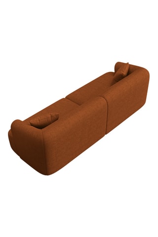 Canapé modulaire Talia - Rouge brique - 4 places - En tissu chenille