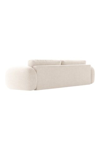 Canapé convertible Kora - Beige clair - 3 places - Tissu chenille