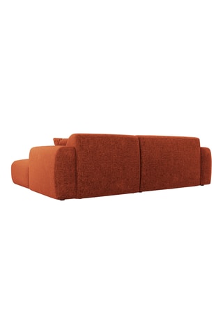 Canapé d’angle gauche Theo - Rouge brique - 4 places - En polyester