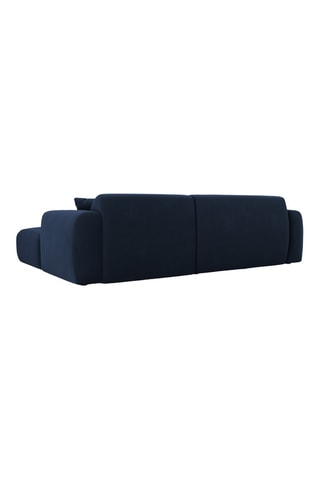 Canapé d’angle droit Theo - Bleu roi - 4 places - En tissu velours