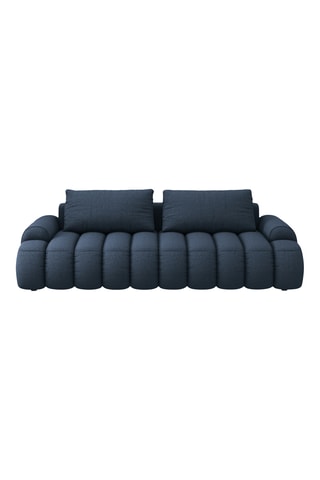 Canapé convertible Kimi - Bleu marine - 4 places - En polyester