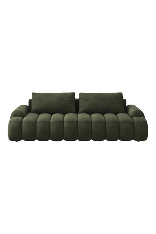 Canapé convertible Kimi - Vert foncé - 4 places - Toucher velours