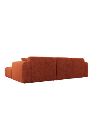 Canapé d’angle gauche Theo - Rouge brique - 4 places - En polyester
