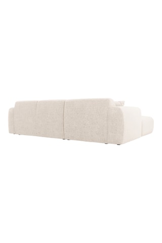 Canapé d’angle droit Theo - Beige - 4 places - En polyester