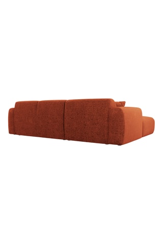Canapé d’angle droit Theo - Rouge brique - 4 places - En polyester