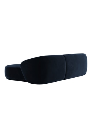 Canapé d’angle gauche Jane - Bleu roi - 4 places - Toucher velours